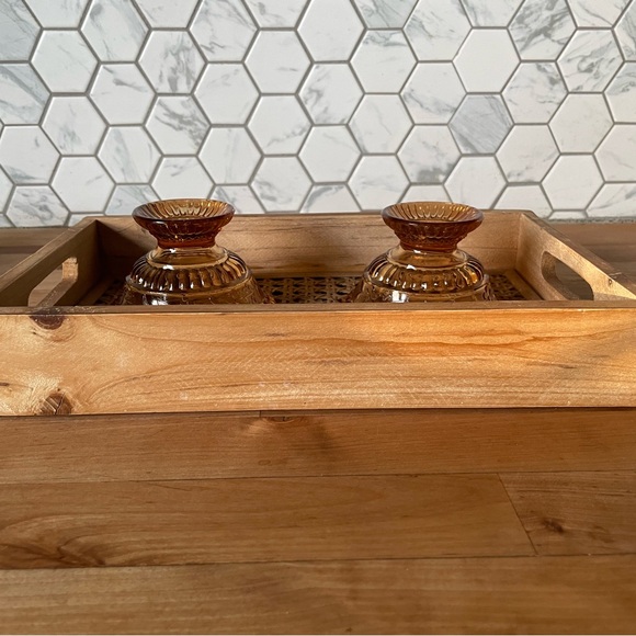 Vintage Amber Glass Dessert Bowls - Picture 11 of 12